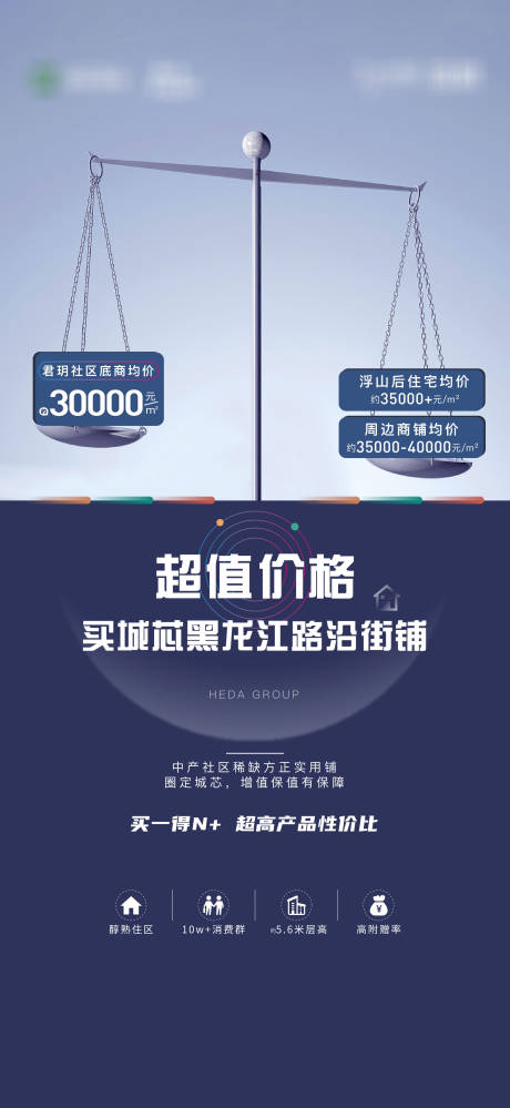 源文件下载【享设计】搜索编号：49270006231835140【地产商业价值点海报】