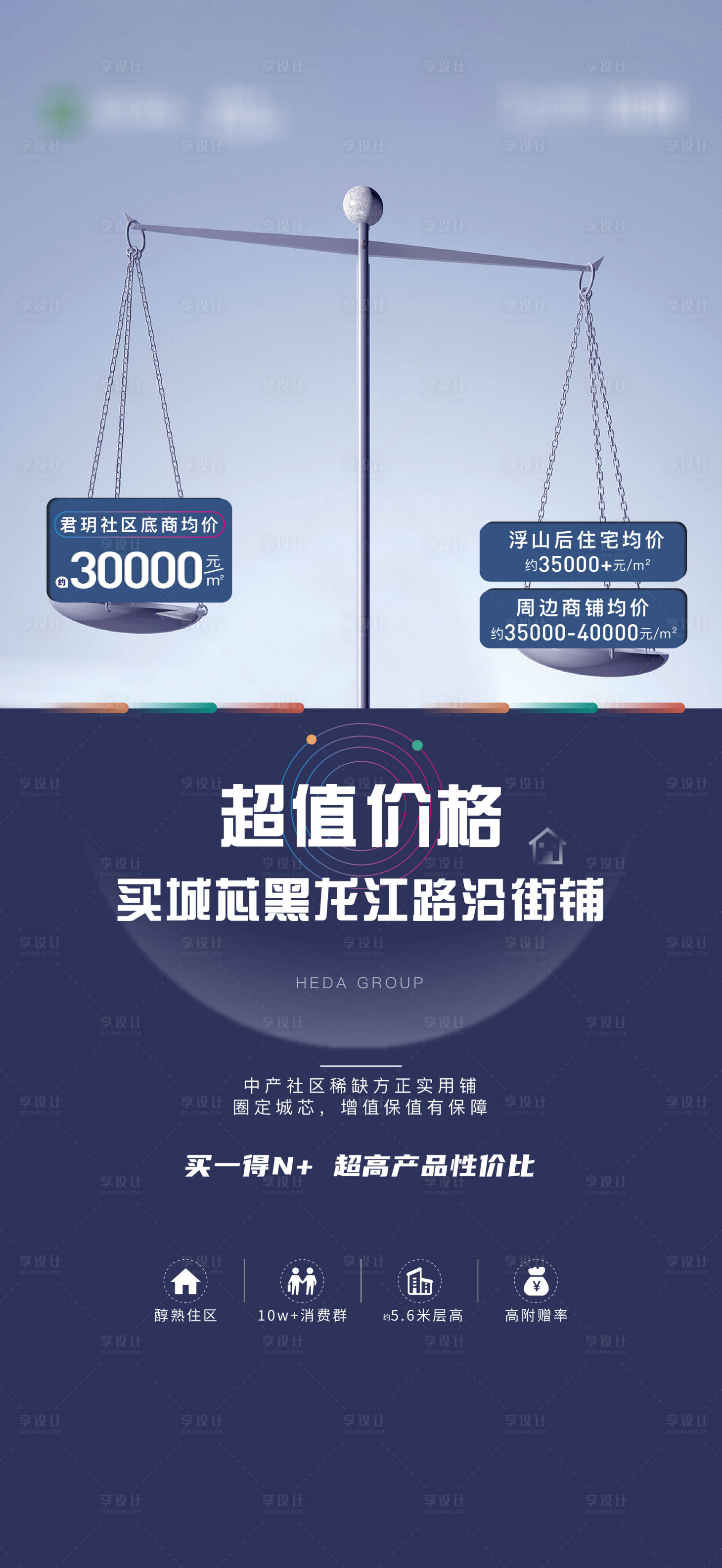 源文件下载【享设计】搜索编号：49270006231835140【地产商业价值点海报】