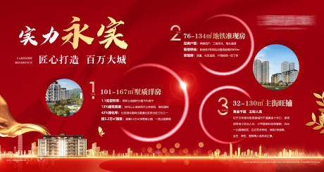 源文件下载【地产价值点红金展板】编号：95540006123017047