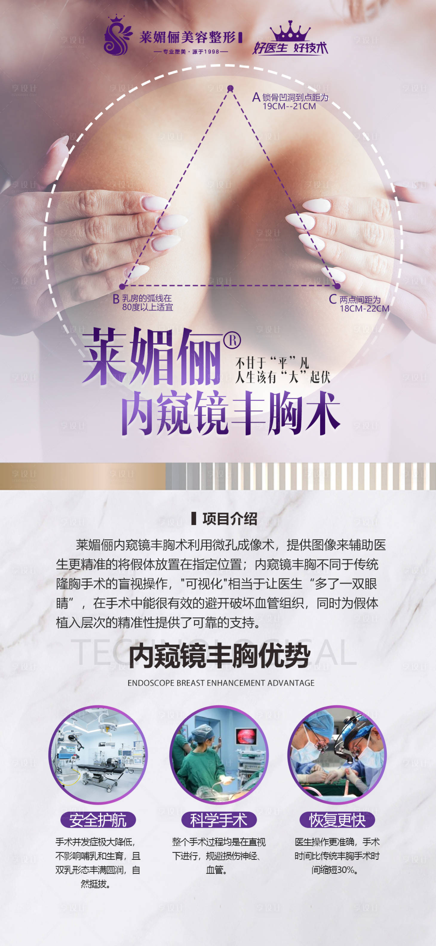 源文件下載【享設計】搜索編號：63540005897629854【內窺鏡豐胸術海報】