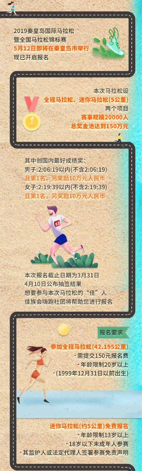 马拉松跑步长图海报-源文件【享设计】
