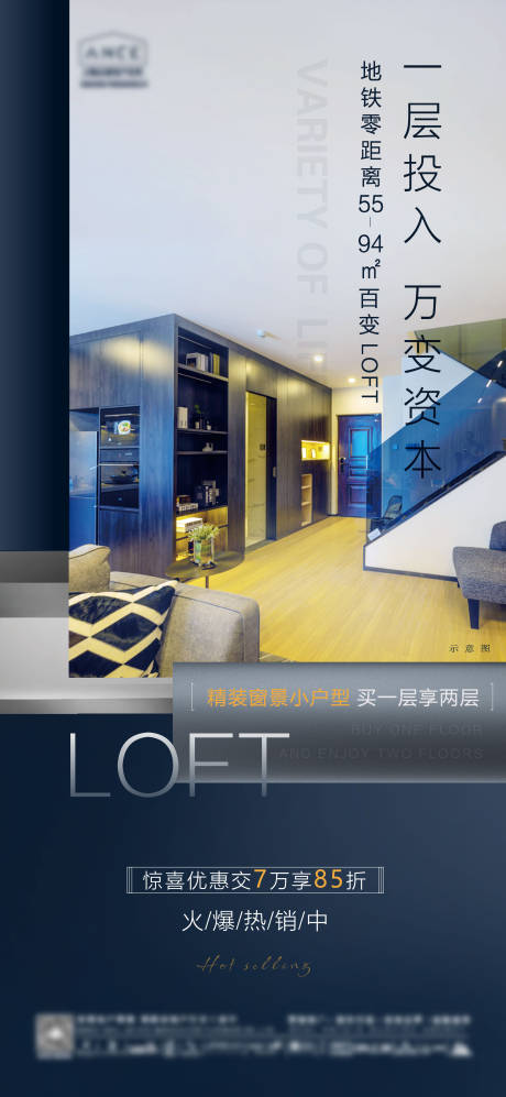 编号：20210816160401120【享设计】源文件下载-地产LOFT公寓价值点海报