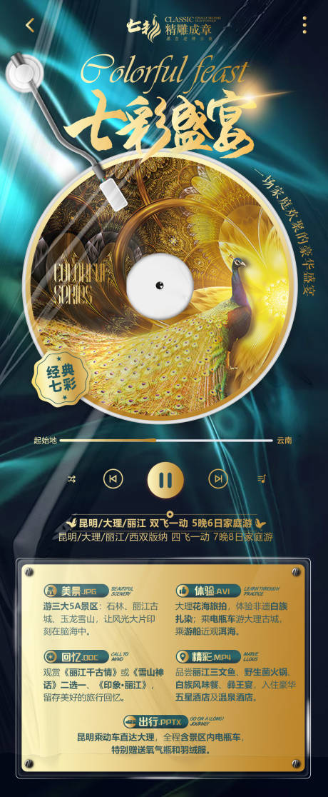 源文件下载【云南旅游长图海报】编号：74140006028267296
