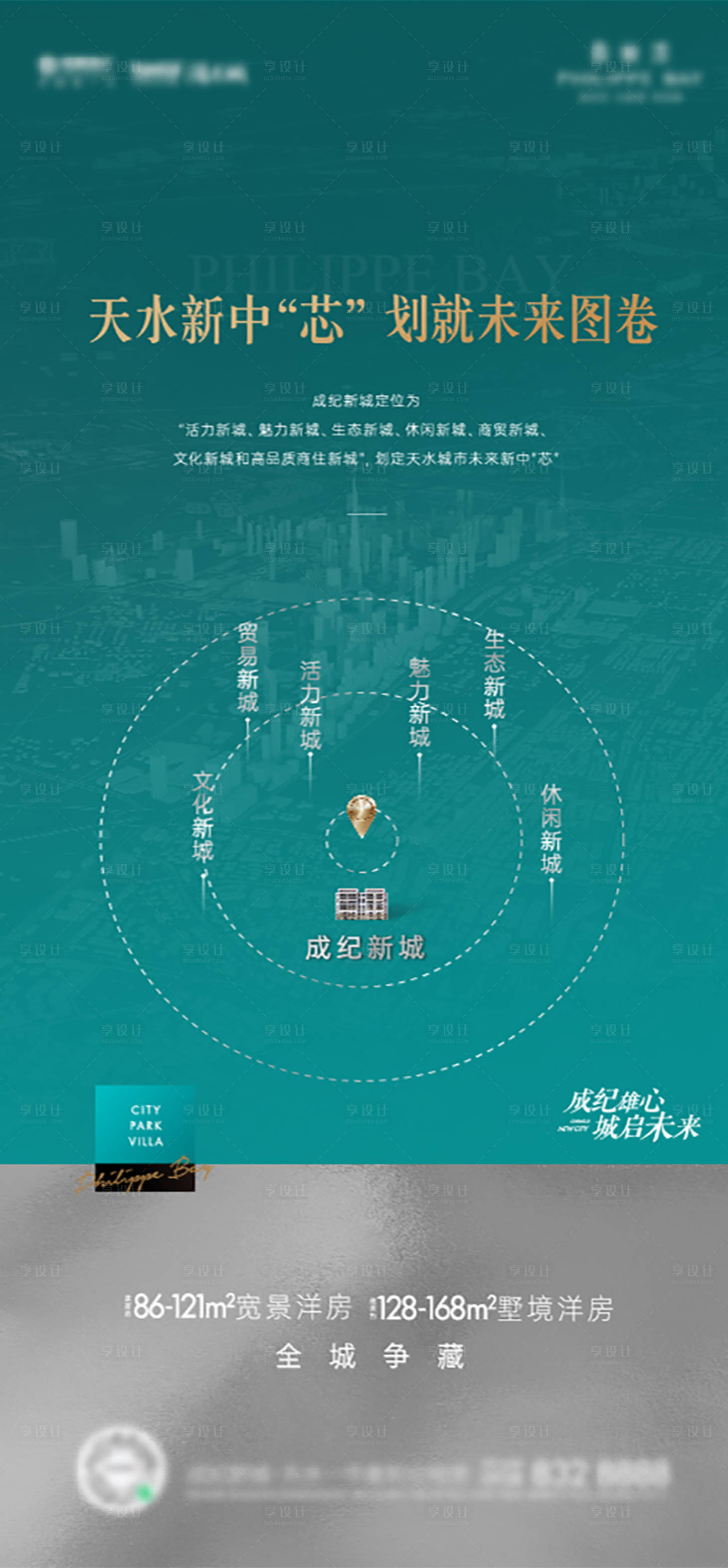 源文件下载【享设计】搜索编号：73690006169974235【房地产区域海报】