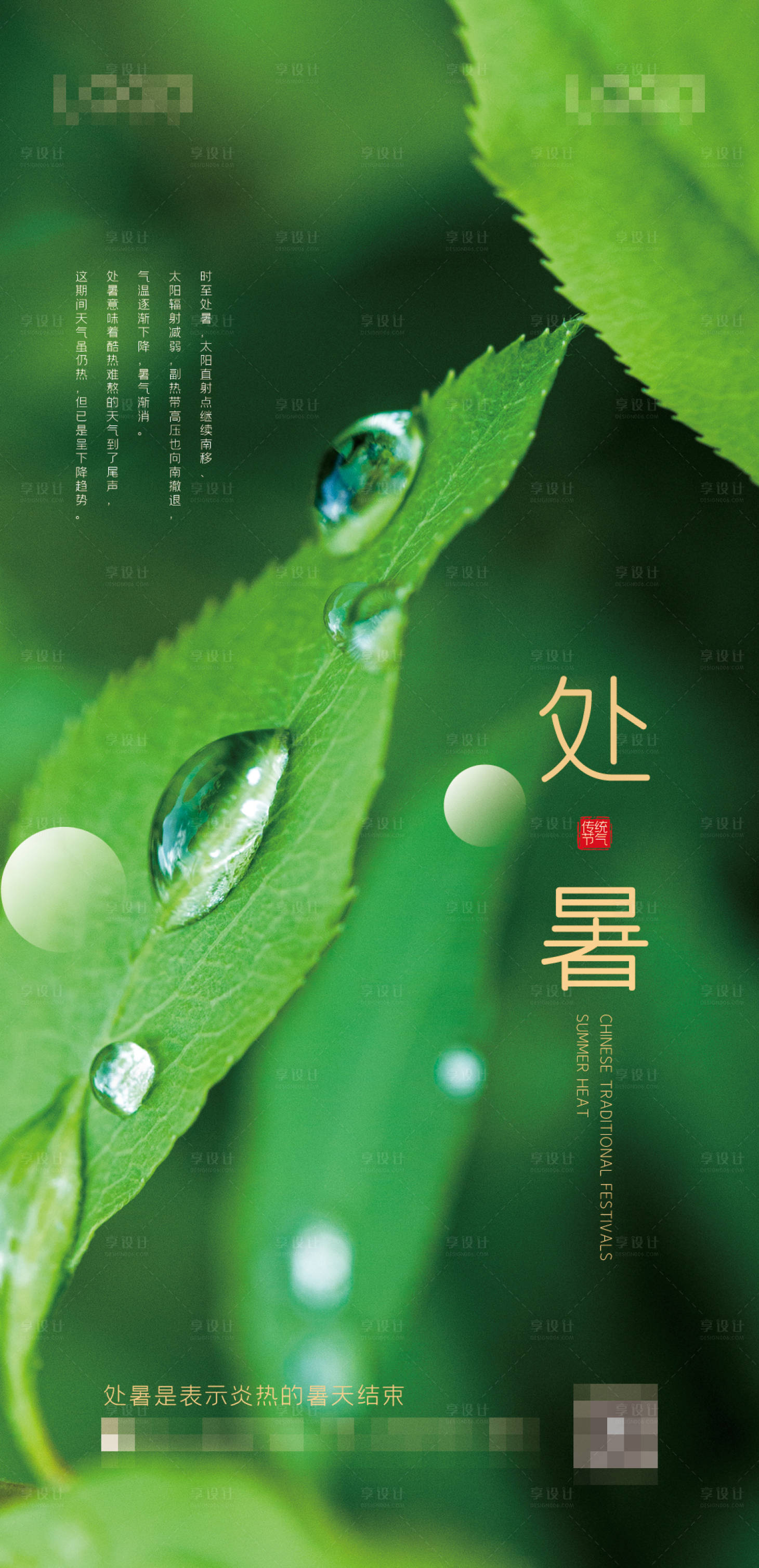 源文件下载【处暑节气移动端海报】编号：89350006105495555