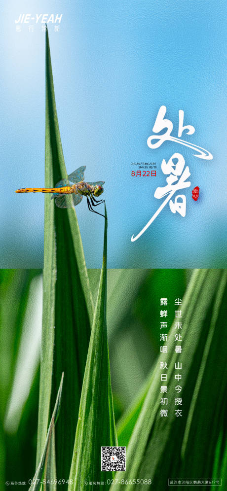 源文件下载【享设计】搜索编号：60180006066311346【处暑节气移动端海报】