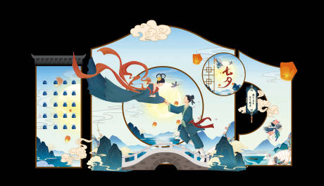 源文件下载【七夕美陈】编号：94220006002694205