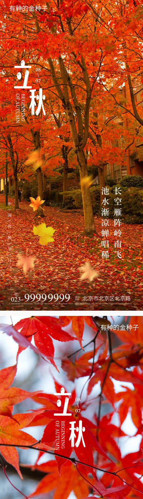 源文件下载【享设计】搜索编号：59990005875596040【立秋节气海报】
