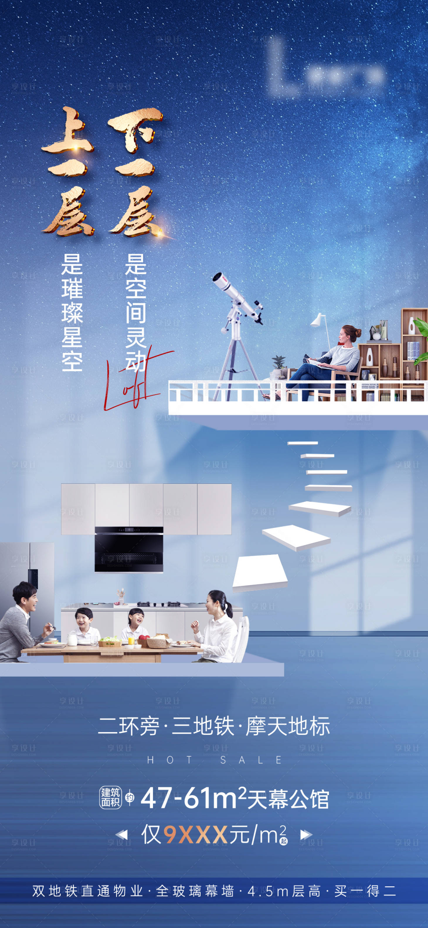 源文件下载【享设计】搜索编号：25010006073783153【房地产户型价值点海报】