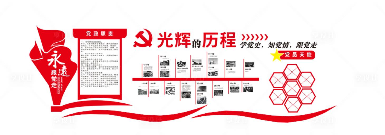 源文件下載【享設(shè)計】搜索編號：15540005877786845【黨建文化墻】