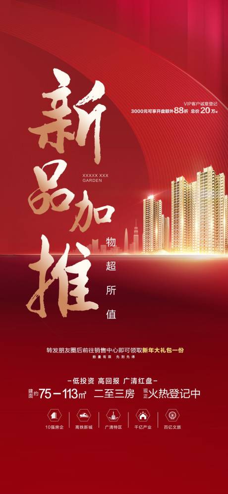 源文件下载【享设计】搜索编号：81910006160874489【地产新品加推海报】
