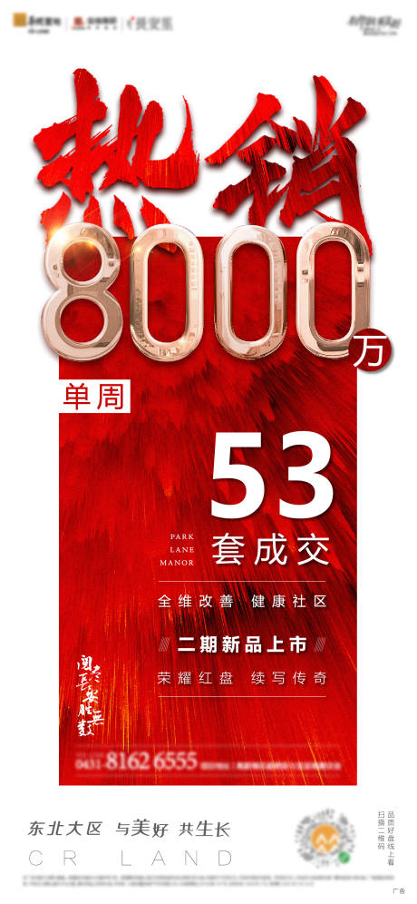 源文件下载【享设计】搜索编号：97460005928014336【地产热销喜报红金海报】