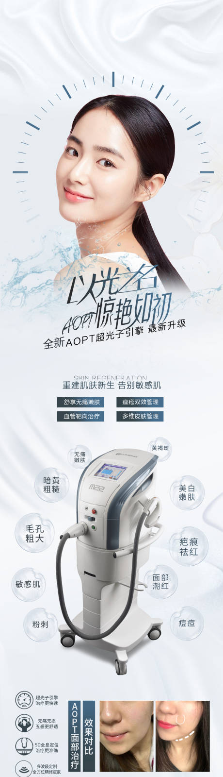源文件下载【医疗美容光子嫩肤长图海报】编号：75480005890802769