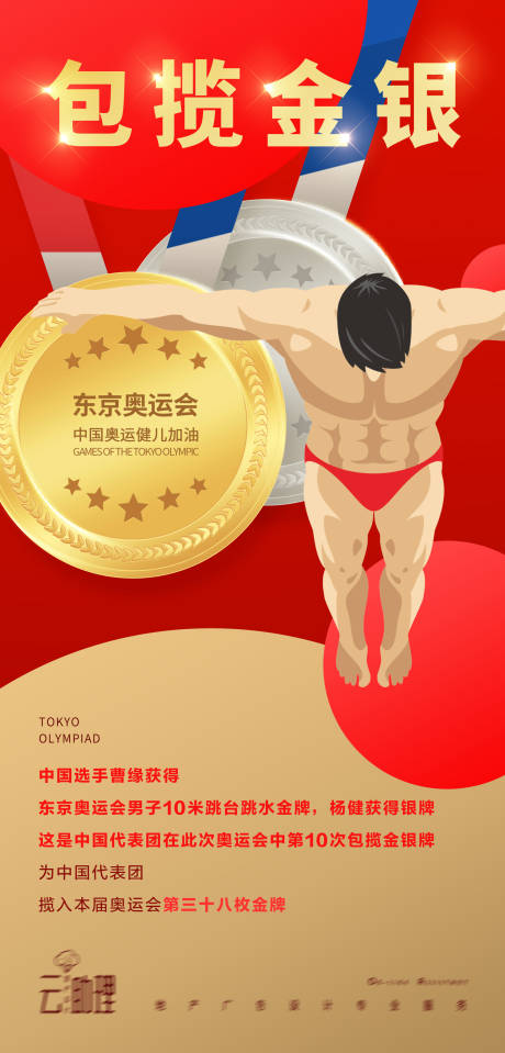 源文件下载【奥运会跳水冠军海报】编号：69740005940728128