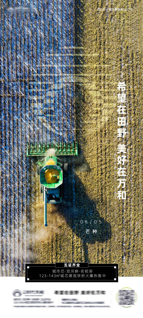 源文件下载【房地产芒种节气海报】编号：24080006000455080