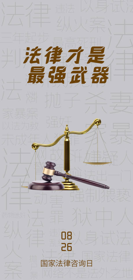 国家法律咨询日海报