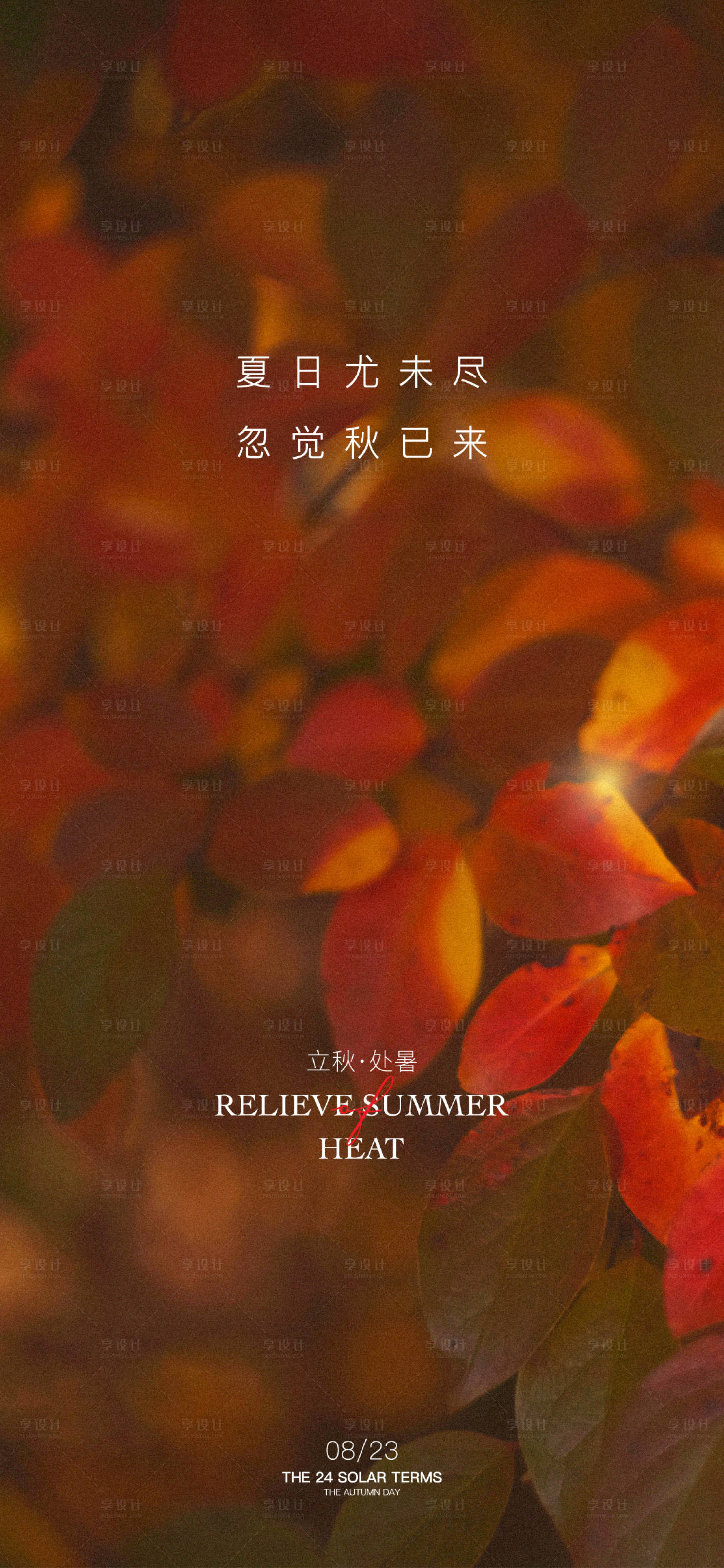 源文件下载【处暑立秋海报】编号：12540006207235122