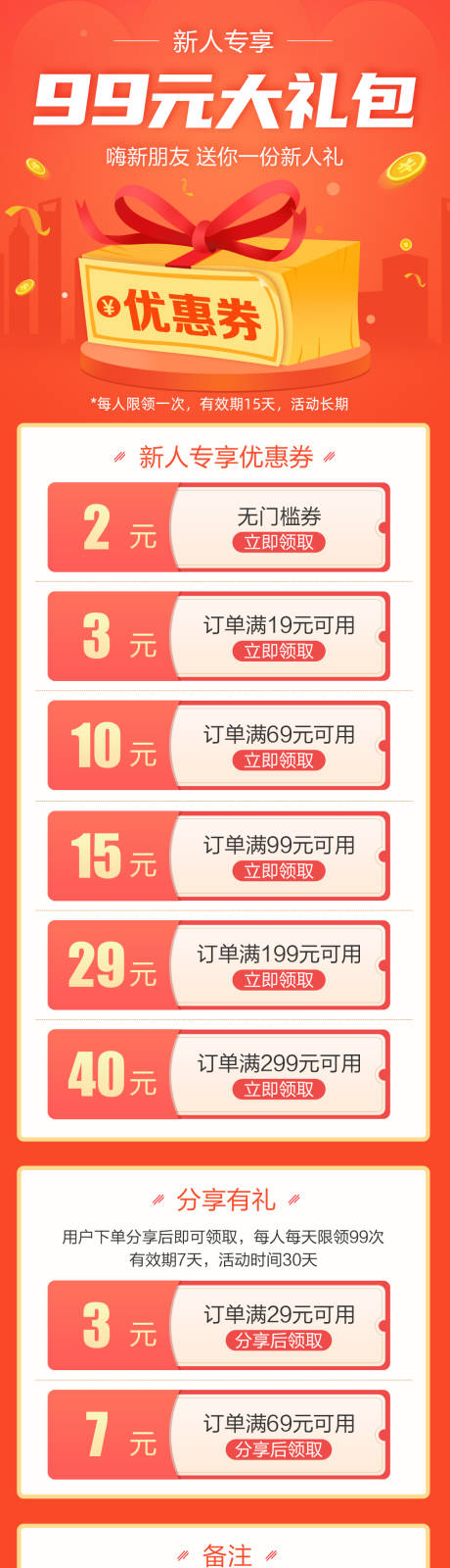 源文件下载【享设计】搜索编号：52550006276628214【电商新人优惠券活动承接页】