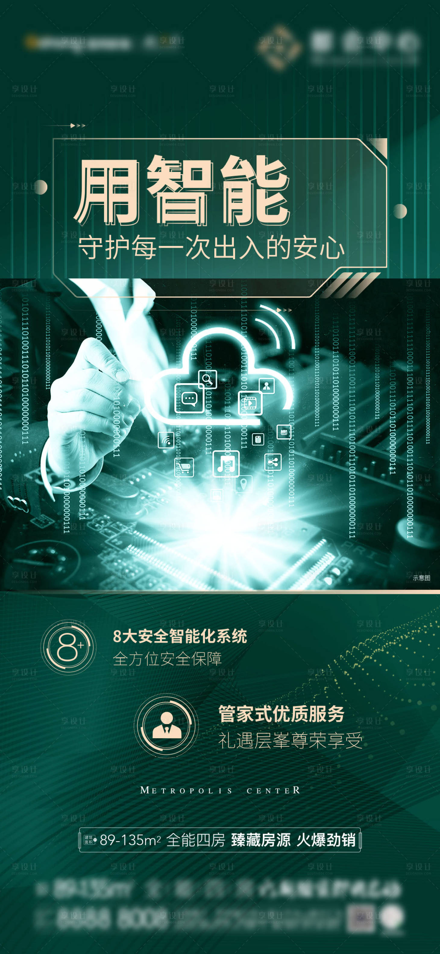 源文件下載【享設計】搜索編號：92880006061988865【地產安防價值點海報】