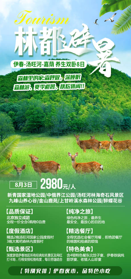 源文件下载【享设计】搜索编号：50700005952238863【林都避暑旅游海报】