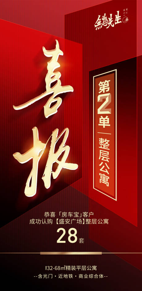 源文件下载【房地产成交喜报】编号：99700006225328823