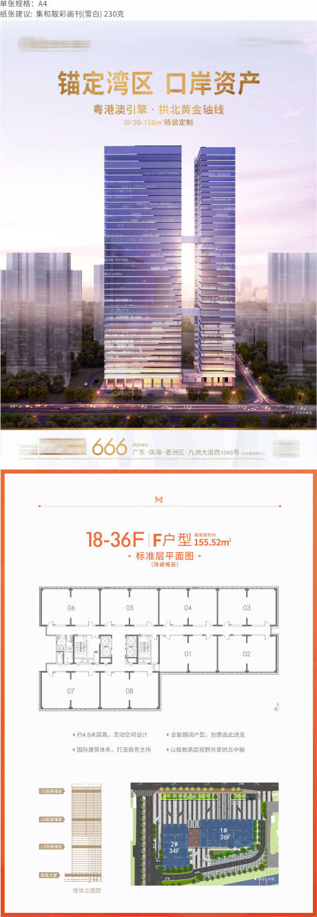 源文件下载【写字楼户型DM宣传单页】编号：29010005965441768