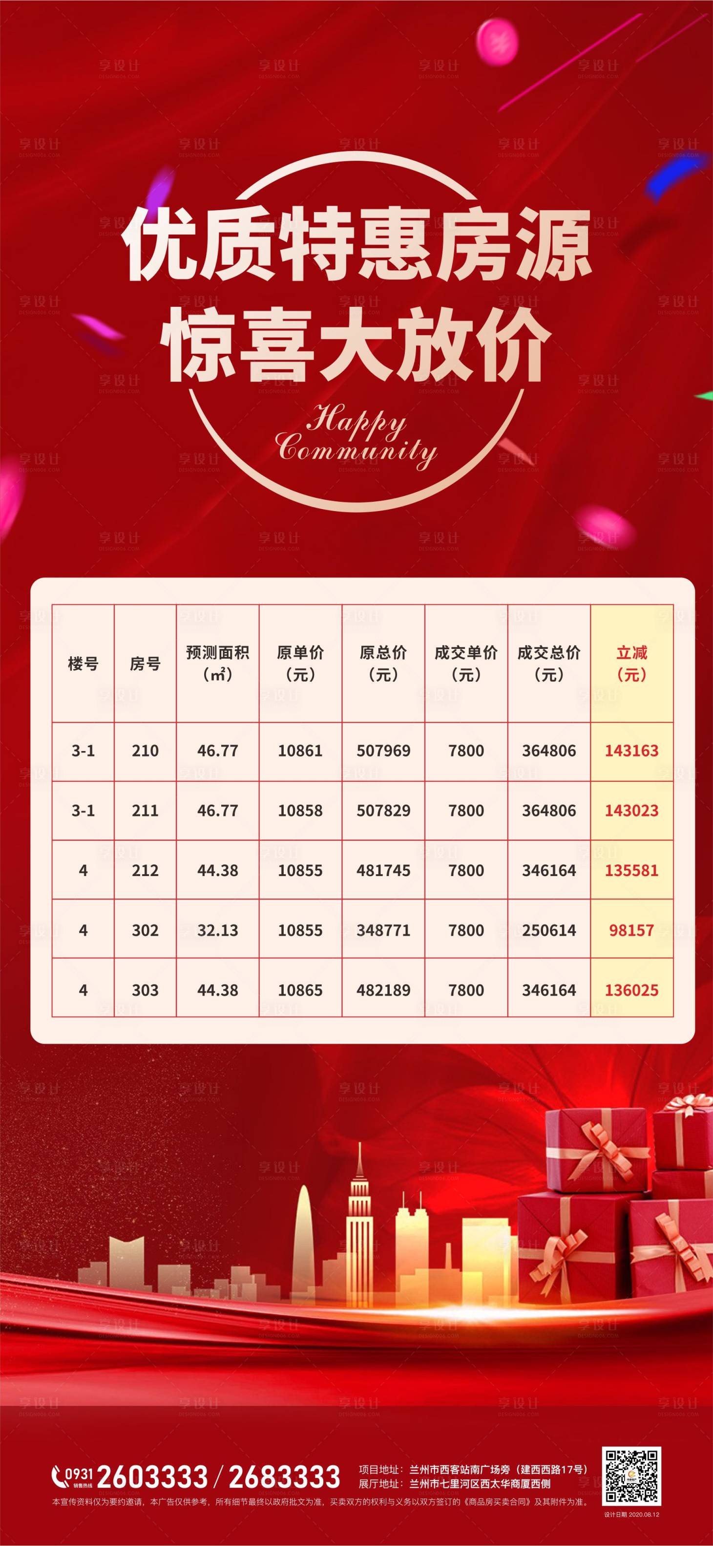 源文件下载【地产特价房源表红金海报】编号：12350006002607950