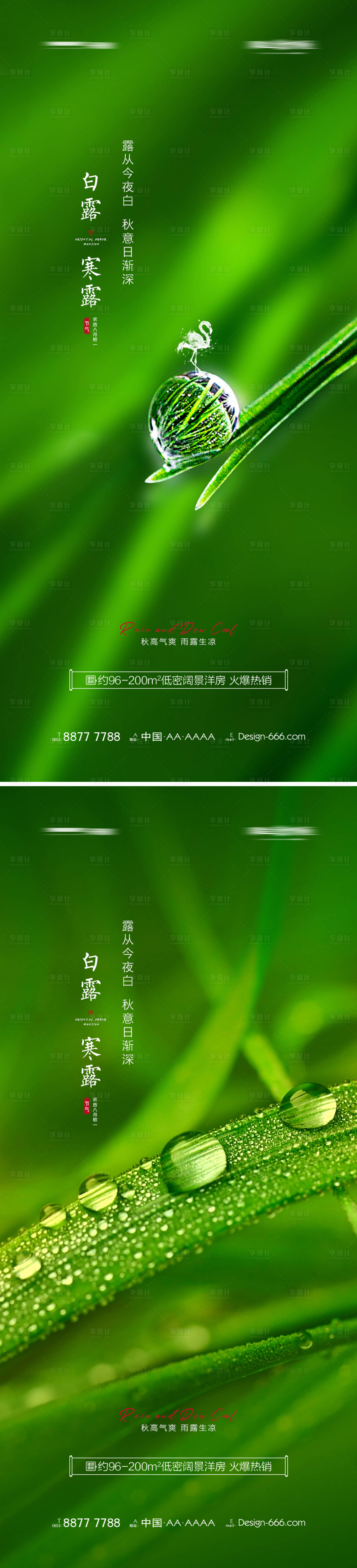 源文件下载【地产白露寒露节气系列海报】编号：76760006056551539
