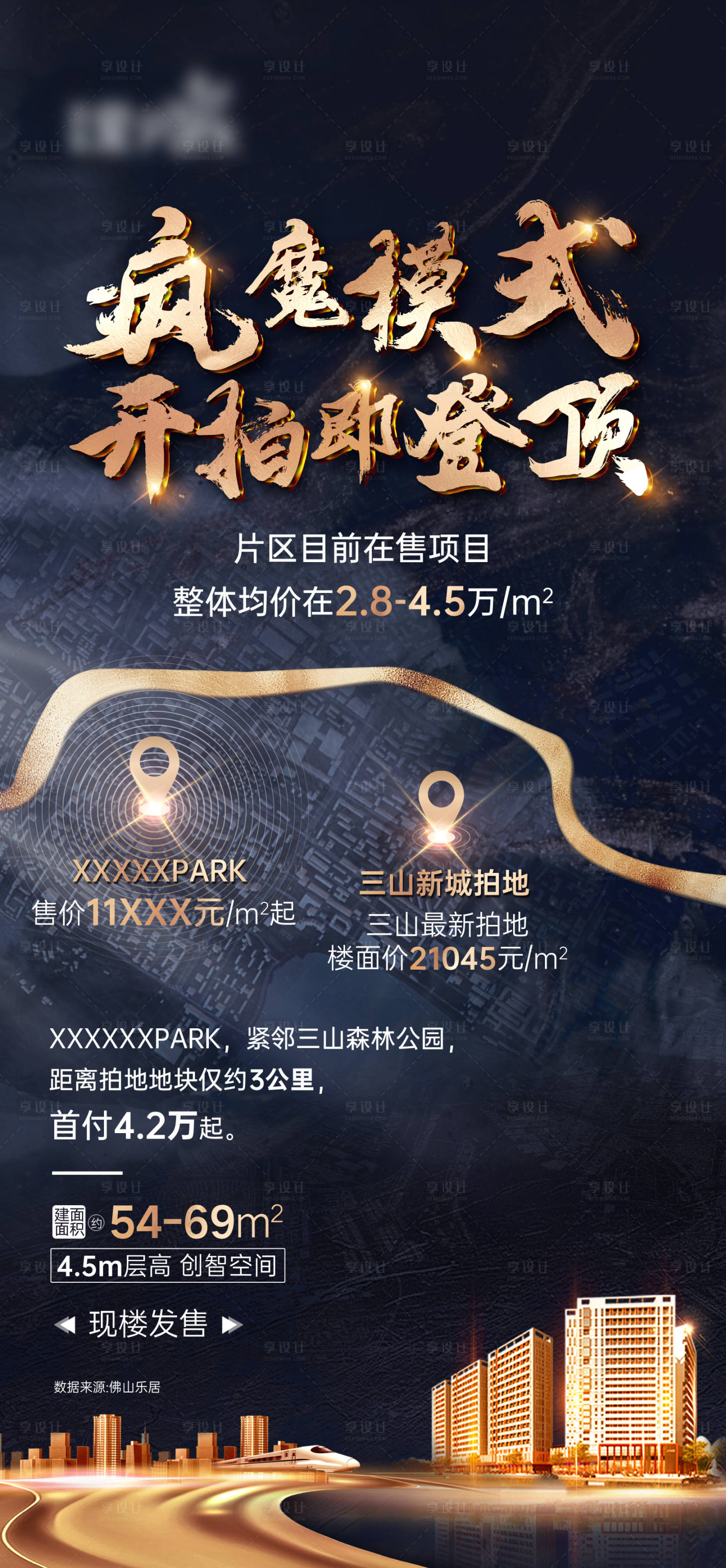 源文件下载【享设计】搜索编号：45610006072445866【房地产土拍地海报 微单 】