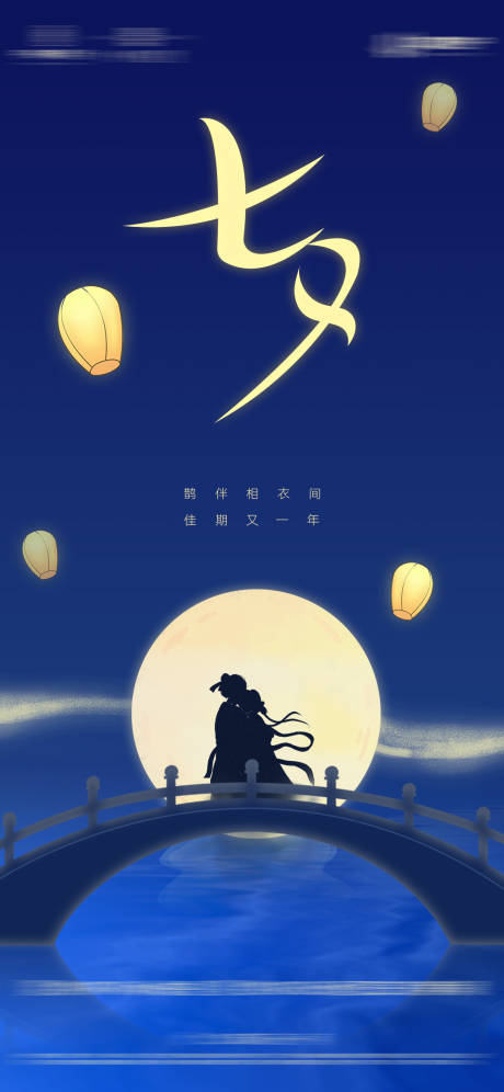 源文件下载【七夕情人节海报】编号：95620005993155610