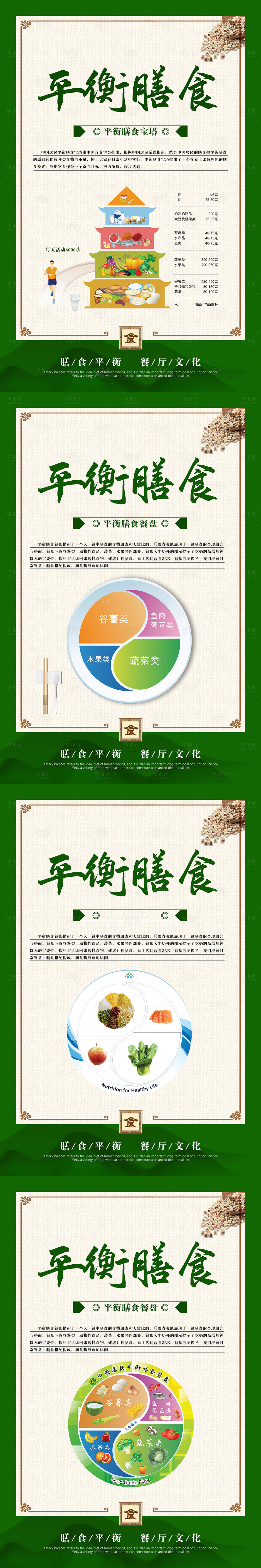 源文件下載【享設(shè)計(jì)】搜索編號：96230006079264576【膳食平衡餐廳文化海報(bào)】