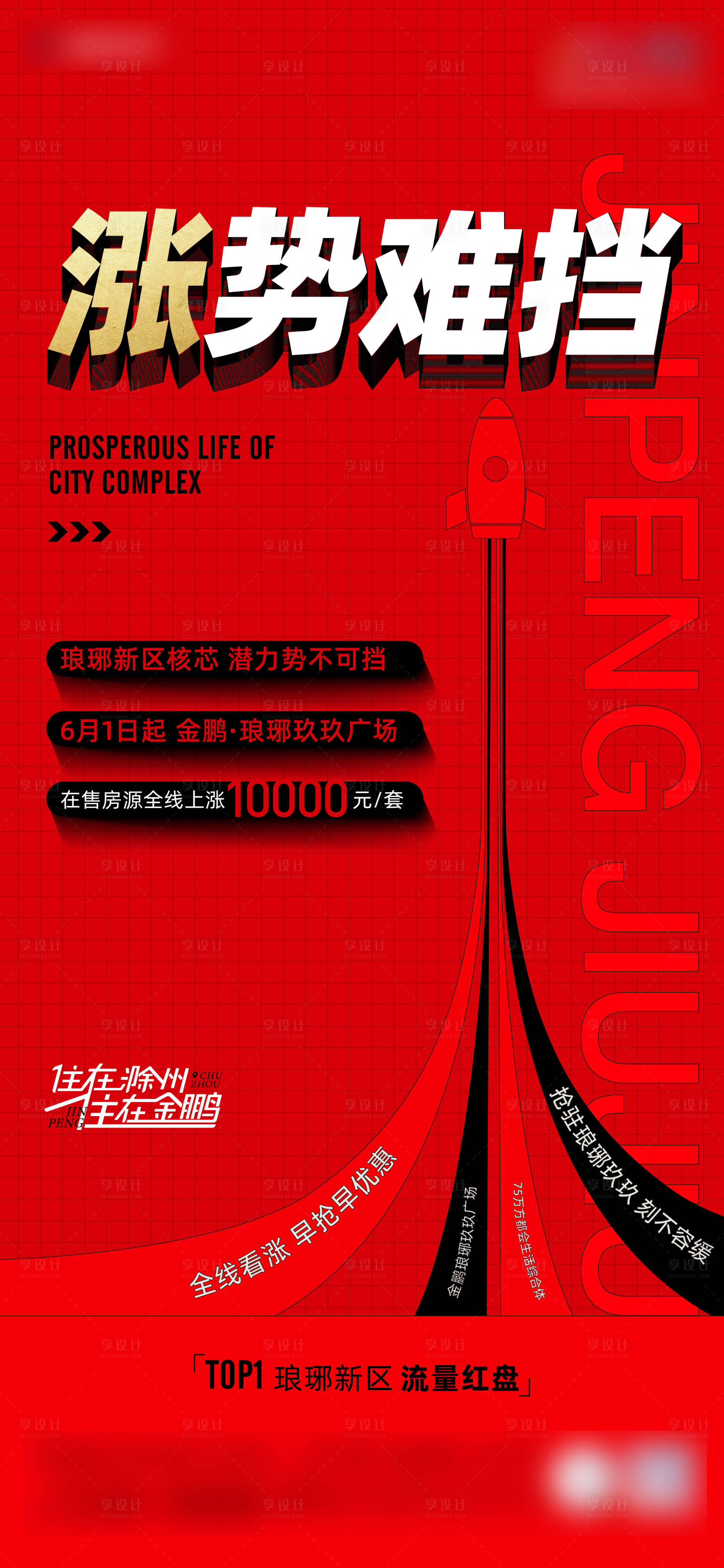 源文件下载【享设计】搜索编号：14860005870321510【红色开盘热销涨价单图】