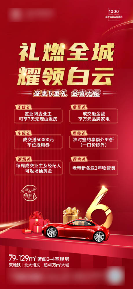 源文件下载【享设计】搜索编号：20150006262031191【地产六重礼海报】