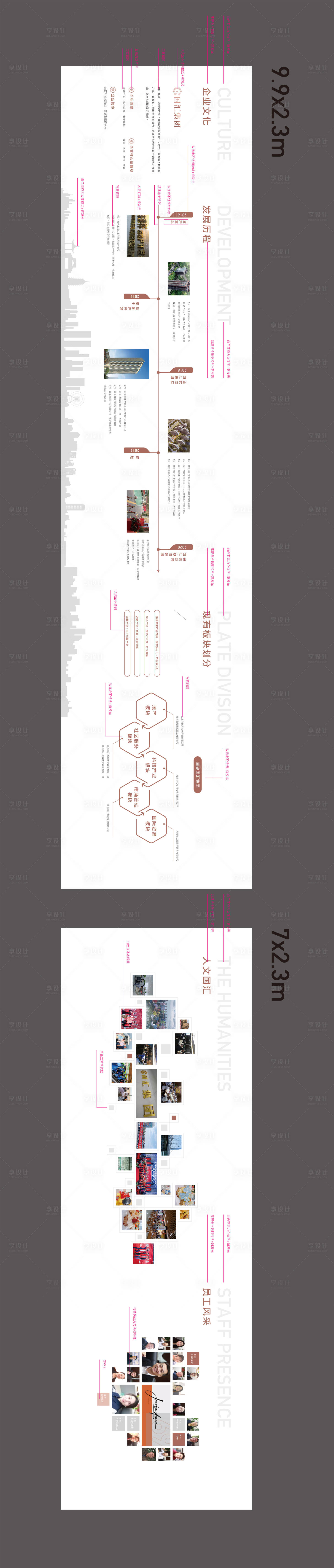 源文件下載【享設計】搜索編號：32840006500678661【企業文化發展歷程墻照片墻】