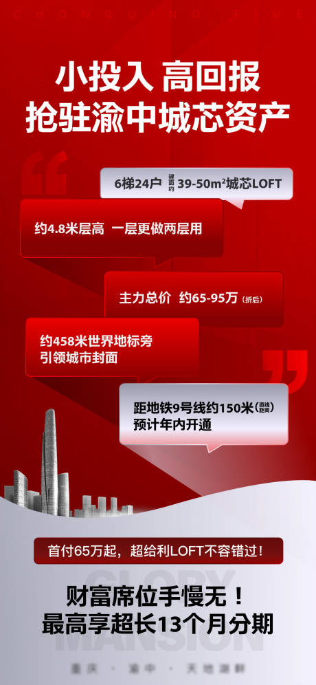 源文件下载【地产红色热销分销投资海报】编号：20500006371757732