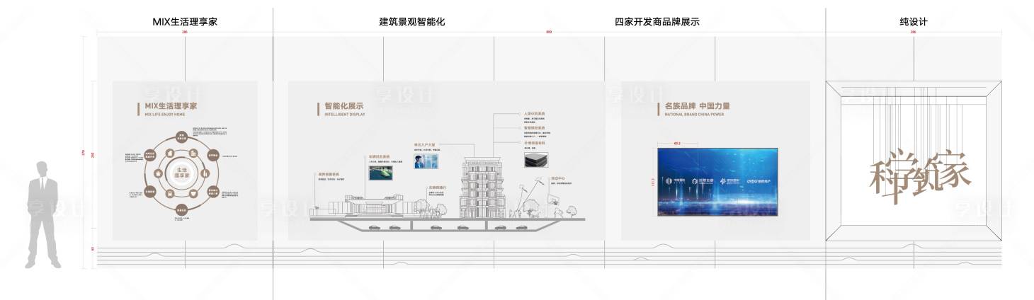 源文件下载【房地产现代品牌墙广告展板】编号：15640006429774458