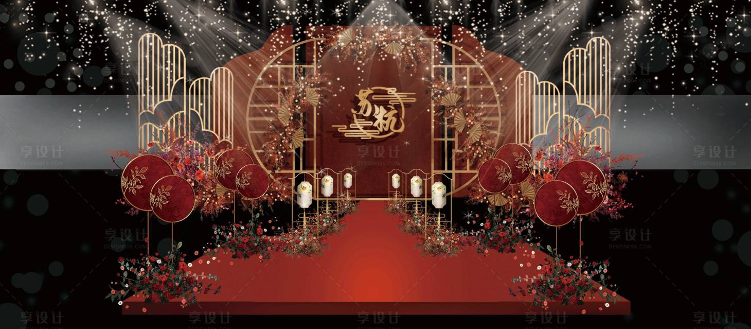 源文件下载【享设计】搜索编号：71340006604596989【梦幻新中式背景板】