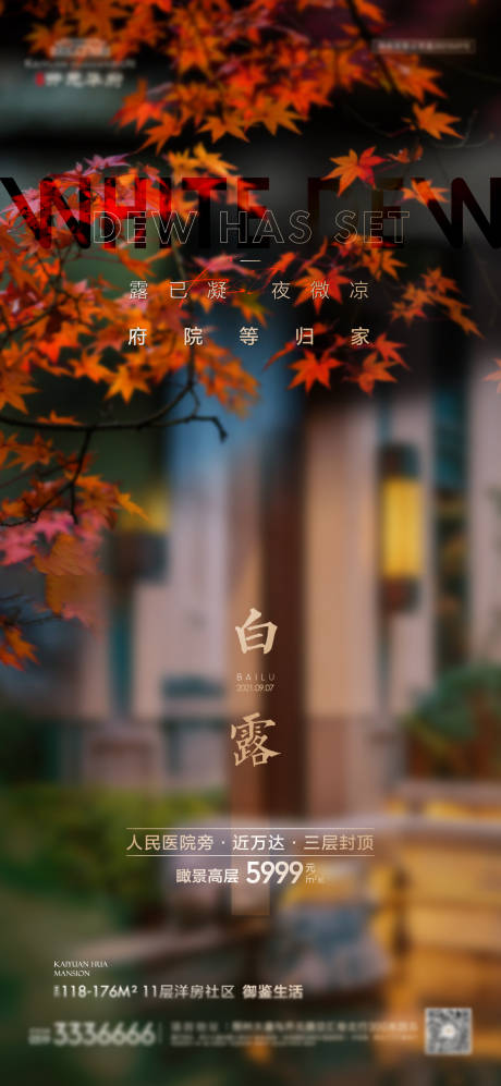 源文件下载【地产白露海报】编号：74860006595153396