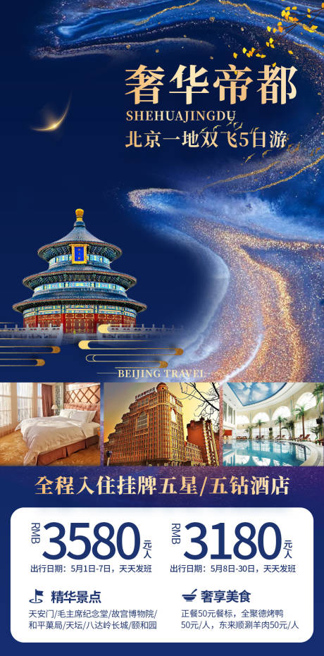 源文件下载【奢华帝都旅游海报】编号：84960006653678197
