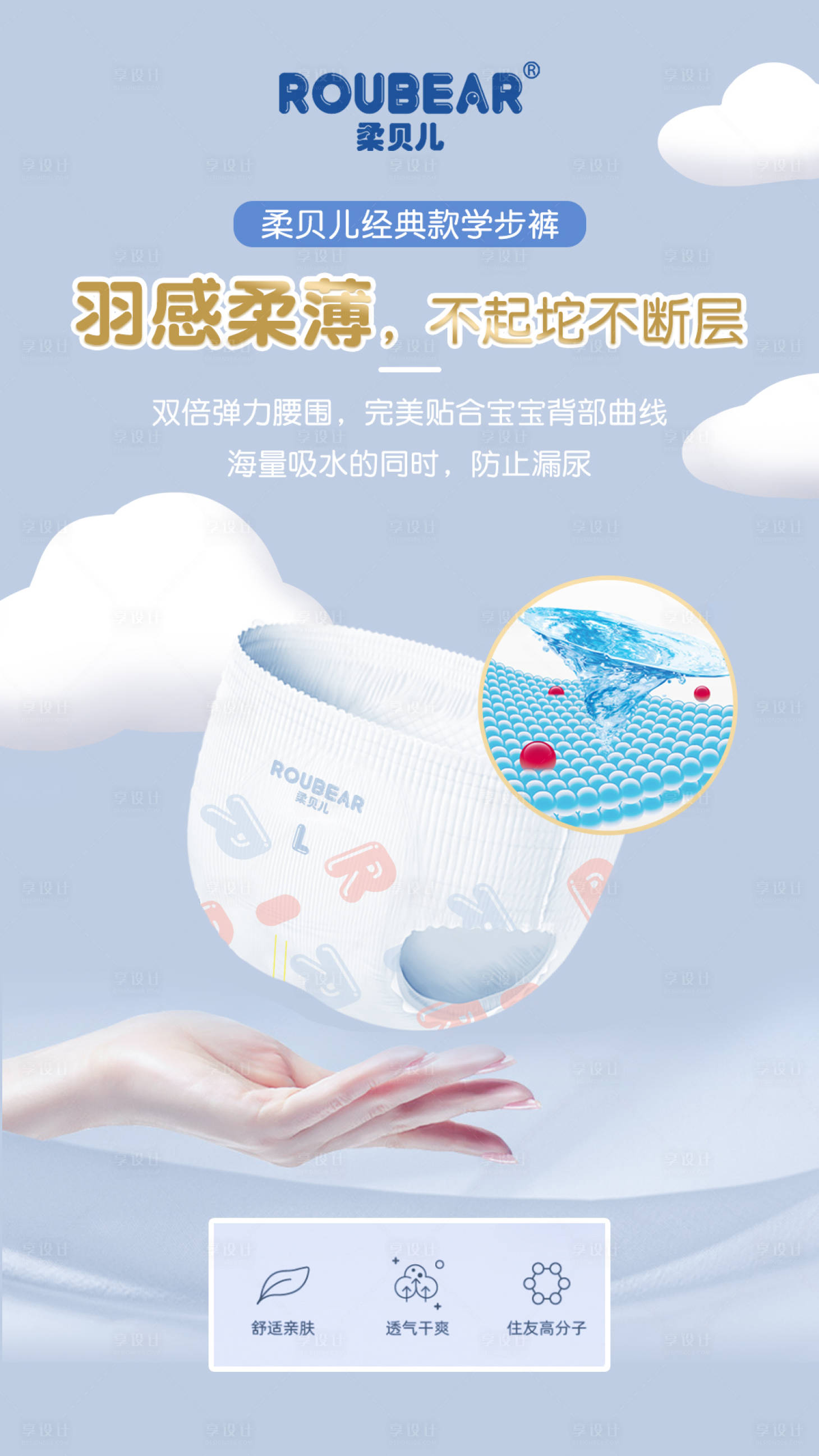 源文件下载【纸尿裤产品海报】编号：91580006402243594