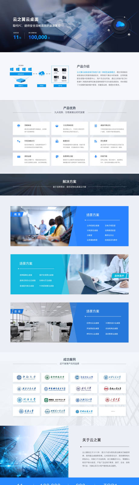 源文件下载【享设计】搜索编号：41930006636665010【云桌面产品介绍网页设计】