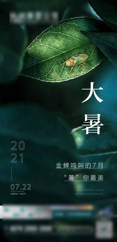 源文件下载【享设计】搜索编号：83710006398024706【大暑创意海报】