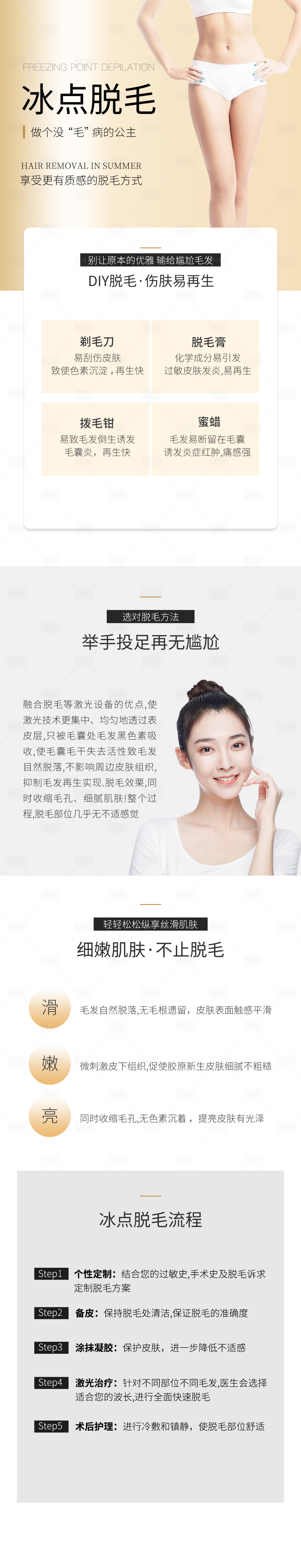 源文件下載【醫美冰點脫毛長圖海報】編號：74190006528096758