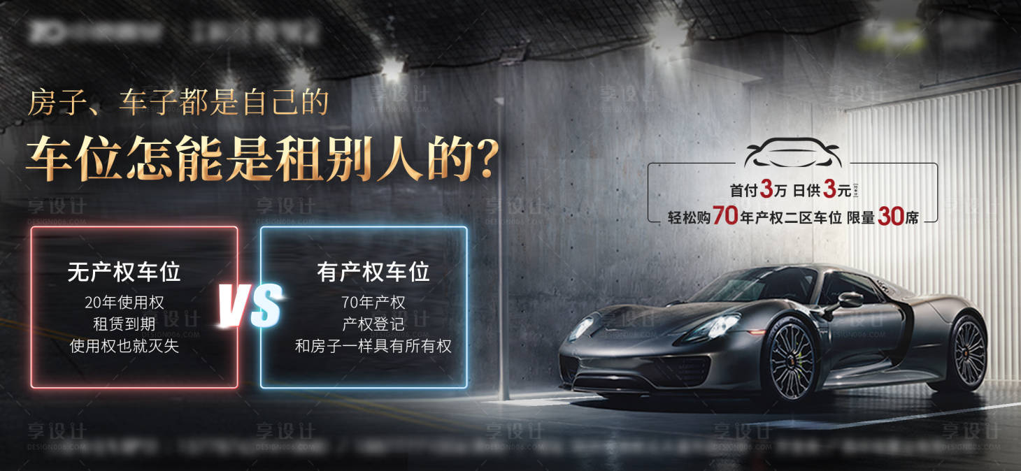 源文件下载【地产车位对比价值点海报展板】编号：87930006320838409