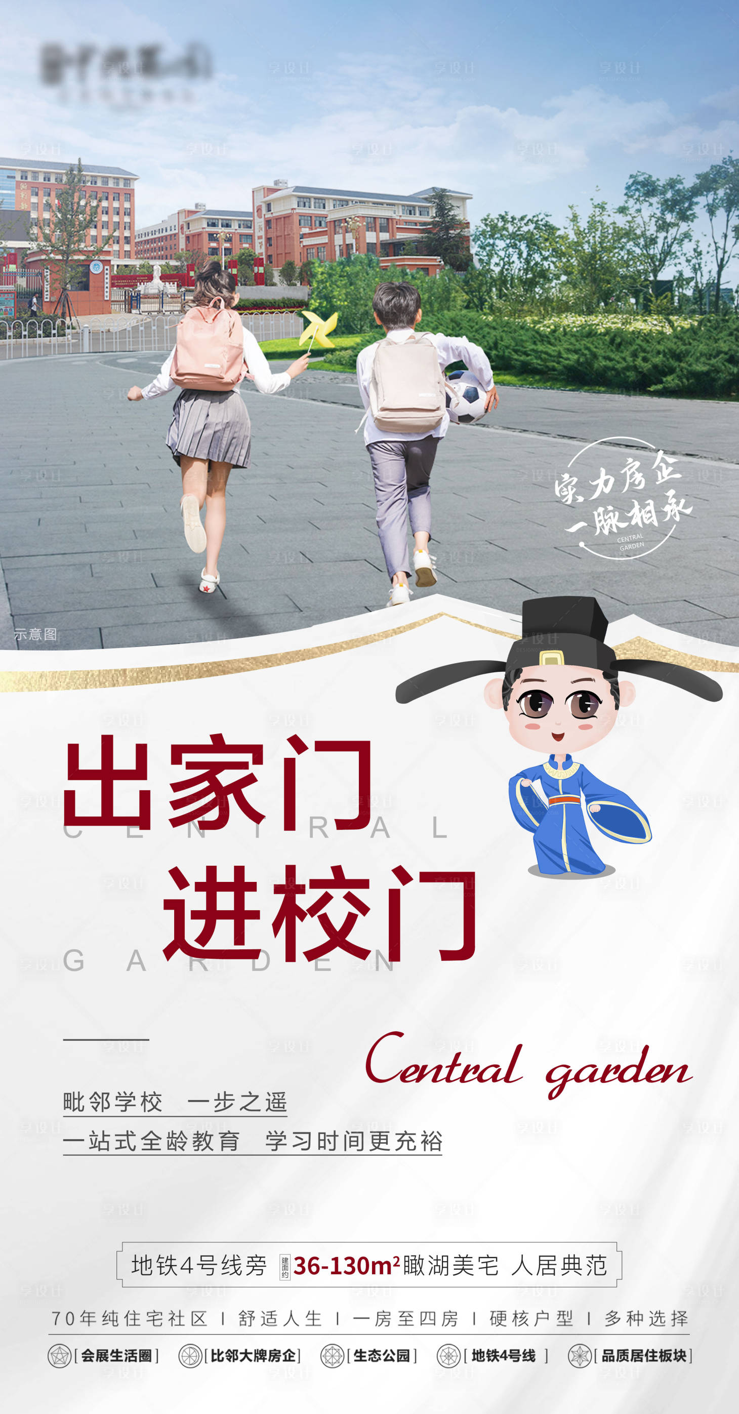 源文件下載【享設計】搜索編號：48910006692324937【地產學校價值點海報】