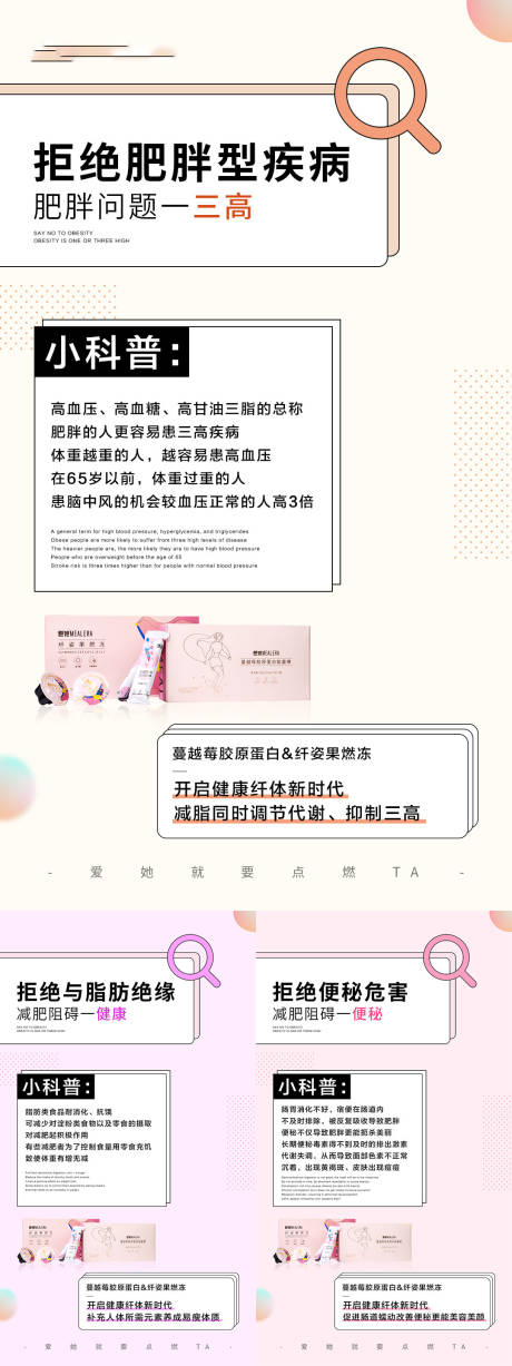 源文件下载【享设计】搜索编号：23220006393891169【减肥小科普系列海报】