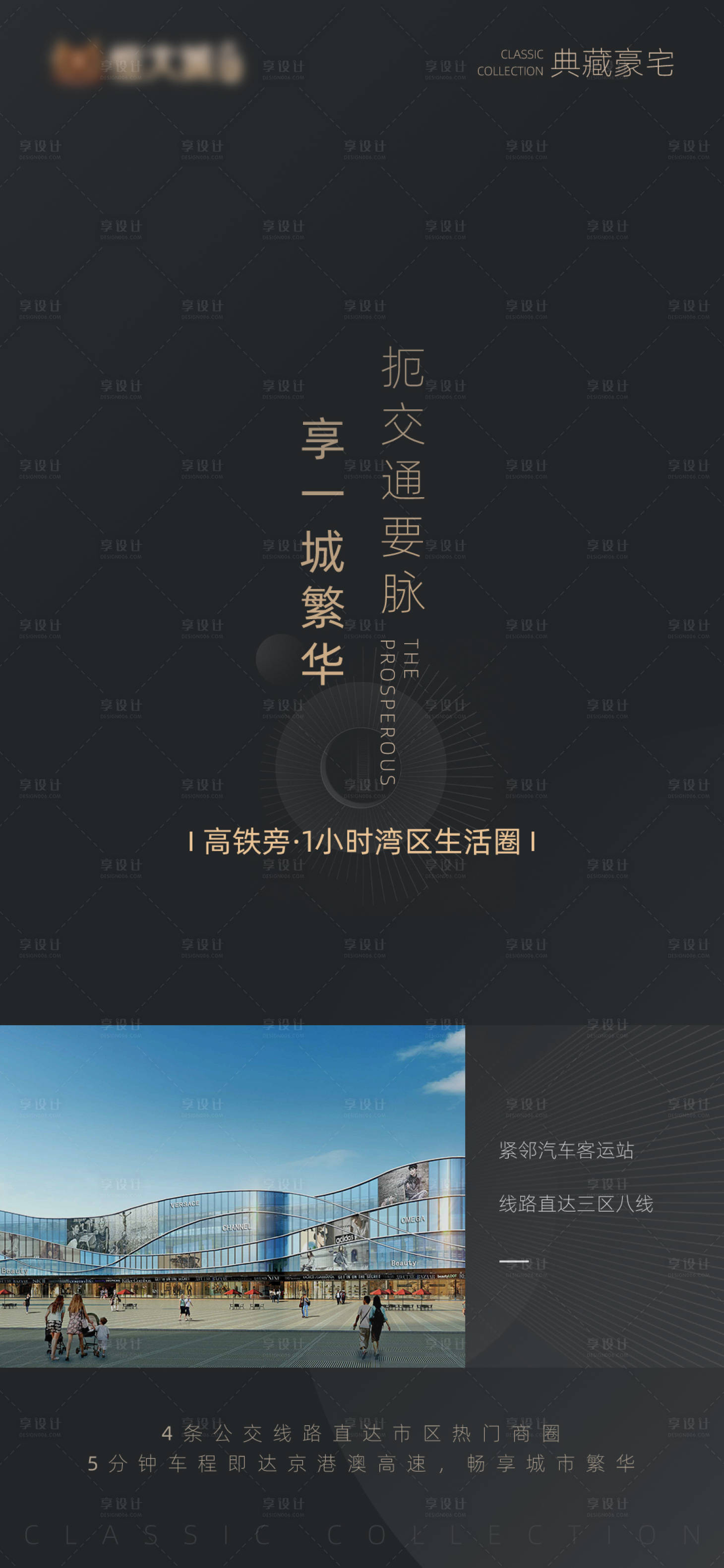 源文件下载【享设计】搜索编号：57010006611584641【综合体黑金交通海报】