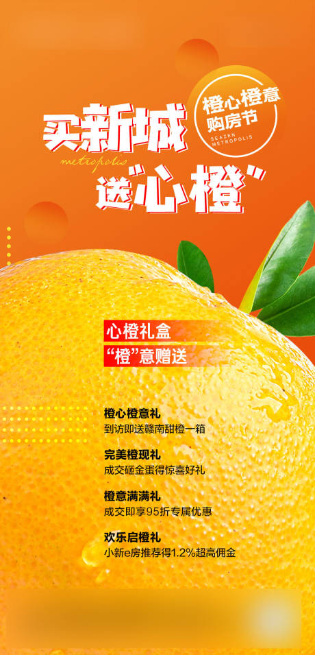 编号：20210914090332589【享设计】源文件下载-地产橙子购房节海报