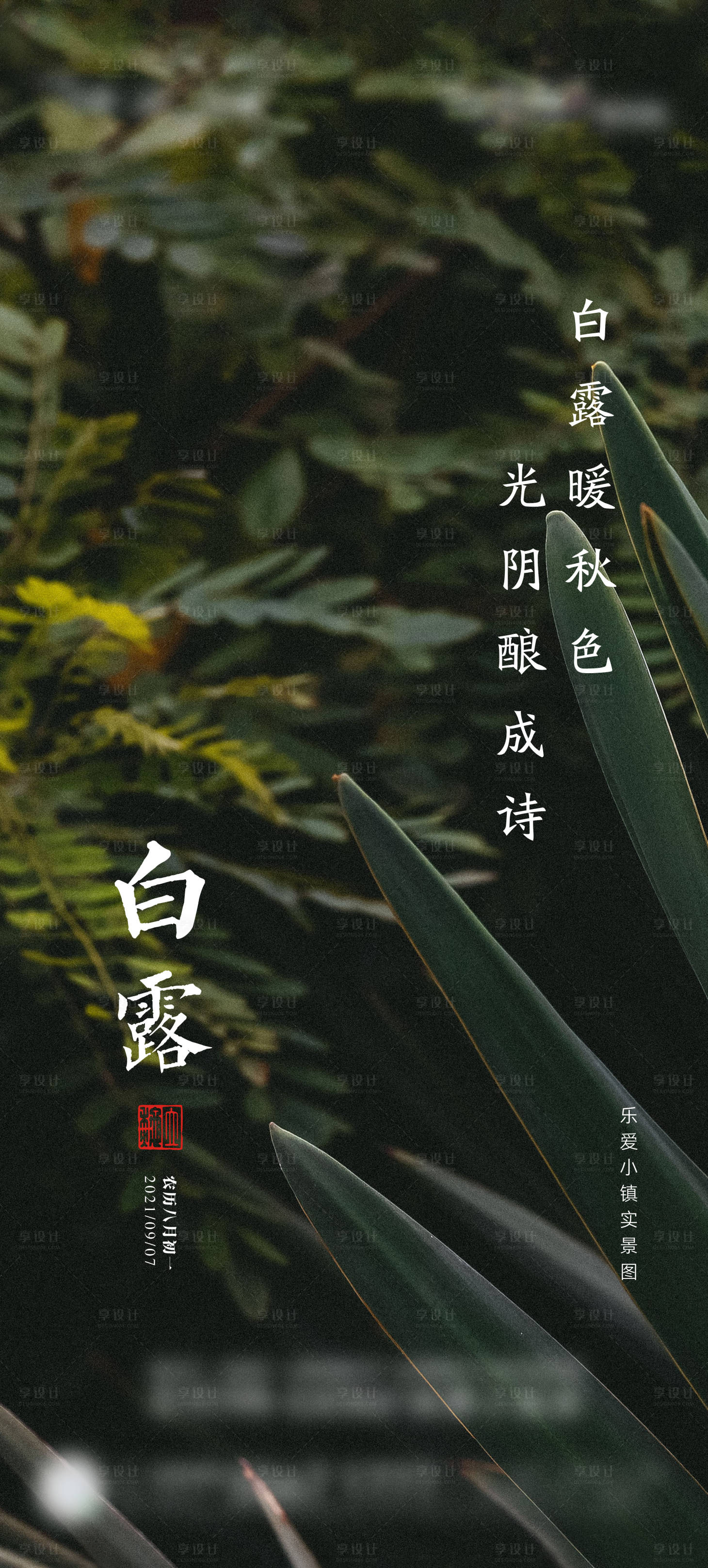 源文件下载【享设计】搜索编号：98460006353948121【白露节气海报】