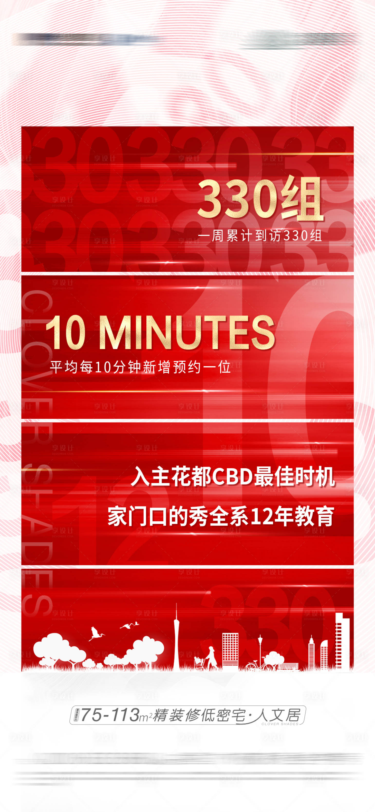 源文件下載【享設計】搜索編號：41110006368042813【地產熱銷紅盤刷屏海報】